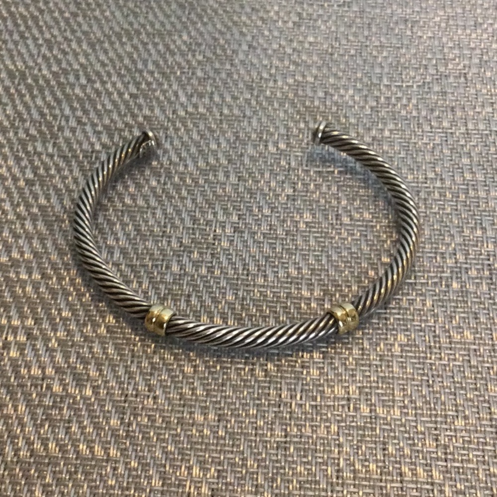 David Yurman 18k 750/925 Cable Bracelet